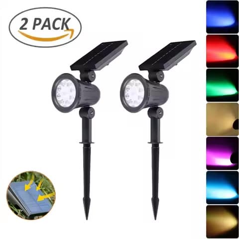 Lampe de gazon solaire 9 LED – réglable, IP65