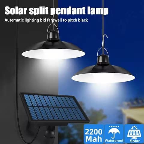 Lampe solaire suspendue de jardin – télécommande, IP65