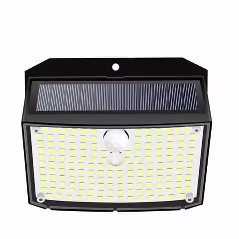 Lampe solaire 158 LED à détecteur – IP65, 3 modes