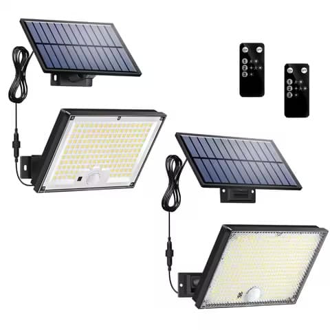 Lumières solaires 172 ou 400 LED à télécommande – IP65