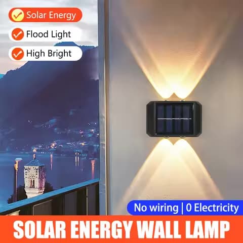 Applique solaire double tête – 4, 6 ou 8 LED