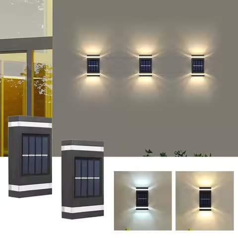Applique solaire haut-bas IP65 – allumage automatique