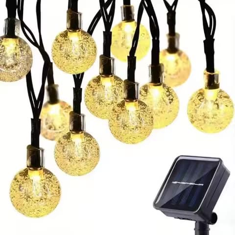 Guirlande solaire globe cristal – 100 LED, 8 modes, IP65