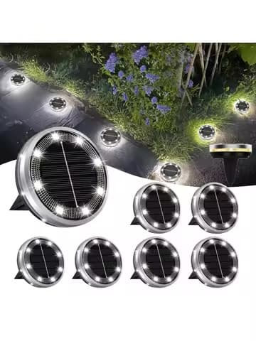 Lampes solaires encastrées 8 LED – éclairage latéral