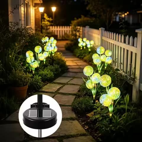 Lampe solaire pissenlit – boule lumineuse changeante