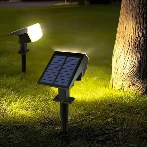 Projecteur solaire batterie 1200 mAh – jardin et pelouse
