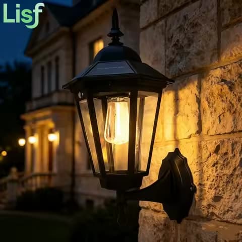 Lampe murale solaire rétro – ampoule à filament